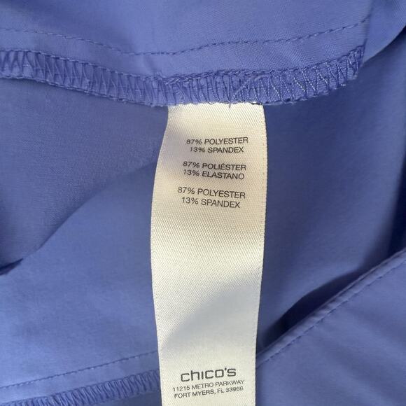 Chicos Zenergy Golf Short Women 2 (US 12) Blue Bermuda Stretch Pocket Activewear - Picture 4 of 8